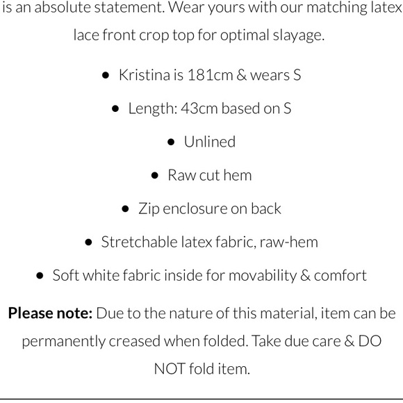 Latex Nude Mini Skirt - Picture 3 of 7